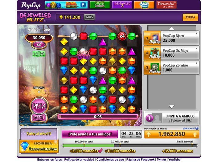 PopCap Games  Bejeweled Blitz  Facebook